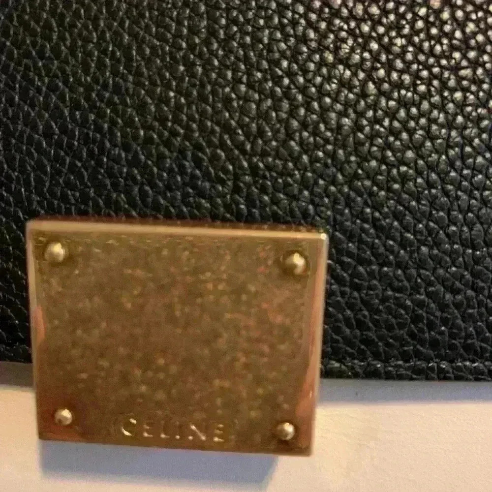 Celine Trapeze Two way black, white and pink color authentic hand bag. - Picture 5 of 15